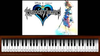 Virtual Piano Dearly Beloved Kingdom Hearts Short Loop [upl. by Nettie63]