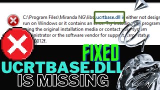 Fixed ucrtbasedll is missing  fix ucrtbasedll error  mingw error errortech [upl. by Krefetz63]