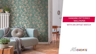 Hanging patterned wallpaper with an offset match  AS Create  the wallpaper studio of AS [upl. by Mann59]