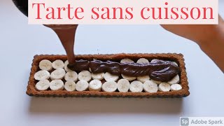 tarte aux chocolat et à la banane sans cuisson et trés facile à faire  SUB ENG FREN [upl. by Varick]