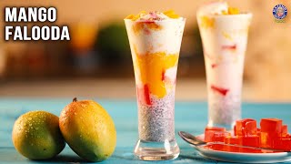 Mango Falooda Recipe  How To Make Falooda At Home  Summer Desserts  Mango Recipes  Ruchi [upl. by Eissert]