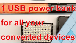 use USB power banks to power up all your devices from 591215 and even 20v DC [upl. by Yecram347]