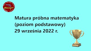 Zadanie 13 Matura próbna CKE wrzesień 2022 MATEMATYKA Funkcja kwadratowa 𝑓 jest określona wzorem 𝑓x [upl. by Durer]