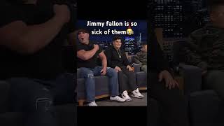 Jimmy fallon is so sick of them 😭jimmyfallon rizzler bigjustice shorts [upl. by Leanor]