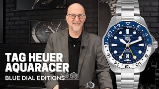 TAG Heuer Aquaracer Blue Dials Review  SwissWatchExpo [upl. by Mckeon656]