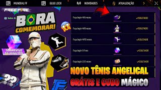 É HOJE PEGUE SEU CUBO MÁGICO SKIN GRÁTIS NA ATUALIZAÇÃO OURO ROYALE E TÊNIS DOURADO  FREE FIRE [upl. by Banwell]