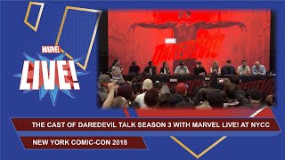 The cast of Marvels Daredevil talks season 3 at NYCC 2018 [upl. by Gerge]