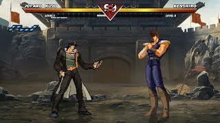 JOTARO KUJO vs KENSHIRO  Amazing epic fight battle [upl. by Attevroc]