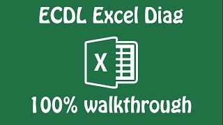 ECDL Excel Mock DIAG 2016 17 100 walkthrough [upl. by Kcin112]