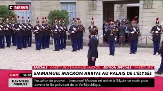 Arrivée dEmmanuel Macron à lElysée [upl. by Nylyak56]