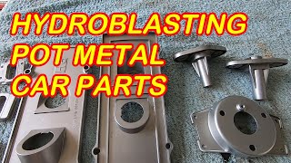 Hydroblasting pot metal parts for a HK Holden [upl. by Setarcos]