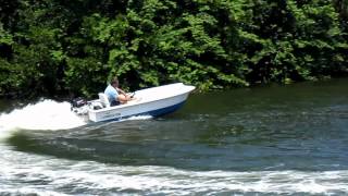 Livingston 10 Catamaran with Suzuki 15hp 4stroke outboard [upl. by Wunder]