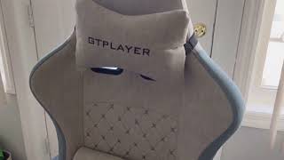 GTPLAYER Gaming Chair Computer Chair w Pocket Spring Cushion Linkage Armrests and Footrest Review [upl. by Nuj]