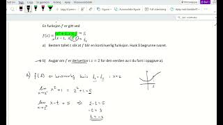 Et eksempel med deriverbarhet [upl. by Ayahs]