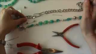 Schmuck selber machen Kette aus altem Schmuck neu gearbeitet Upcycling [upl. by Mikeb]