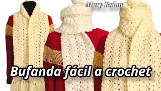 bufanda facil a crochet para hombre a Crochet easy ⚘️🍀🌈🌷👍🫶😍🌹💖🧸💰♾️ [upl. by Orly]