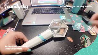 CANDYSKY How to open your EXO Lightstick Eribong V3  add an Eribong Insert [upl. by Reo]