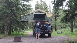 Gordigear Explorer Roof Top Tent amp Rinorack Foxwing Awning Setup [upl. by Elakram]