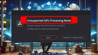 Da Vinci resolve software showing Unsupported GPU Processing Mode  Unsupported GPU Processing Mode [upl. by Fabrin840]