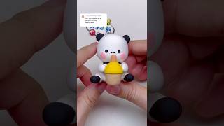 Panda🐼🧋 clay clayart panda dudububu shots [upl. by Enyawud854]