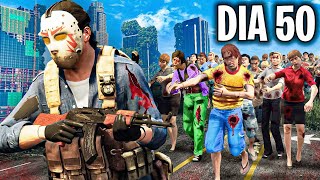 Sobreviví 50 DÍAS a un Apocalipsis Zombie 😰Gta RP [upl. by Ailhat]