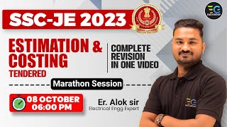 SSC JE 2023 Estimation amp Costing Tendered complete revision in one class  Electrical by Alok Sir [upl. by Comethuauc]