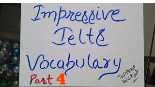 IELTS VOCABULARY  Toppers world [upl. by Ansilma]