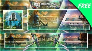 FREE PACK CHANNEL ZELDA TEMPLATE  YOUTUBE BANNER LOGO AND TWITTER HEADER 3   Free Download [upl. by Aerdnua]