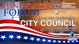 Forest Lake City Council Candidate Forum 2024 [upl. by Annuahsal]