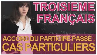 Laccord du participe passé  cas particuliers  Français 3e  Les Bons Profs [upl. by Dumah]