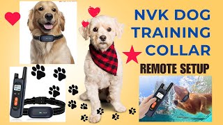 NVK dog training collar remote setup and how to charge [upl. by Saloma228]