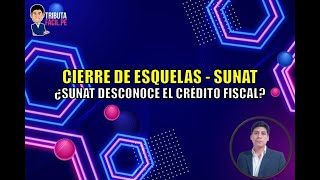 CIERRE DE ESQUELAS  ¿SUNAT DESCONOCE EL CRÉDITO FISCAL  TRIBUTAFACIL [upl. by Aniz]