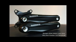 Shimano Alivio M430 M431 Crank Arms NEW Mountain Bike Cranks PAIR Crankset [upl. by Courtland]