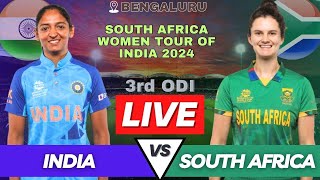 IND vs SA Women Live Match Today  INDW vs SAW 3rd ODI Live Score Commentary  India vs South Africa [upl. by Ahsienel]