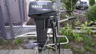 2009 Yamaha 25hp 2 Stroke Outboard Tiller [upl. by Allyson]