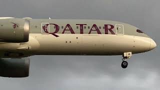 Qatar Airways Landing To Runway ✈️🌍☁️ [upl. by Arual]