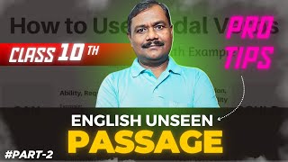 CLASS10 ENGLISH UNSEEN PASSAGE EXPLAINED IN HINDI PART2 BY MUNI LAL SIR [upl. by Nirtiac]