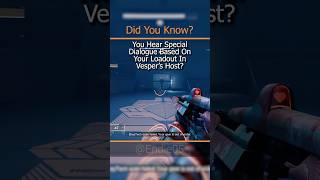 Did You Know  Hidden Vesper Dialogue destiny2 destinylore gaming lore didyouknow [upl. by Ribble]