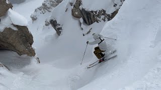 Guy From Boston Skiing  Corbets Couloir  Jackson Hole Mountain Resort [upl. by Afital876]