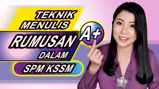 Tip BM KSSM  Teknik Menulis Rumusan A dalam SPM Bahasa Melayu [upl. by Eceinej682]