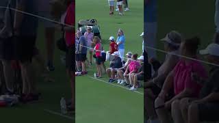 Caitlin Clark gets an ASSIST from a fan ⛳️😂 [upl. by Enyrb415]