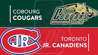 OJHL Highlights  Round 3 Game 1  Cobourg Cougars VS Toronto Jr Canadiens  April 23 2022 [upl. by Dareen]