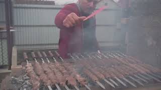 WILD BOAR MEAT on CHARCOAL [upl. by Yemrots38]