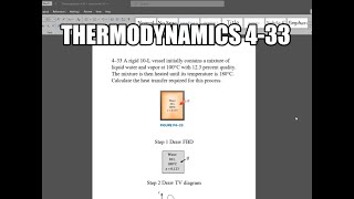 Thermodynamics 433 A rigid 10L vessel initially contains a mixture of liquid water and vapor at [upl. by Noimad31]