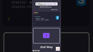 🔥3 Ways to Center Div  Master the art of div centering with these 3 easy CSS technique  Web Design [upl. by Ohnuj395]