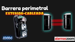 Barrera perimetral exterior cableada IB604 compatible con alarmas con zonas de cable 🔉 [upl. by Enimassej601]