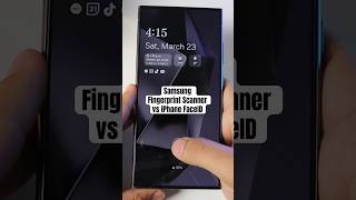 Samsung Ultrasonic Fingerprint Scanner vs iPhone Face ID tech faceid fingerprintscanner [upl. by Ylloh]