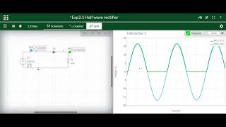 A Halfwave Rectifier Online Multisim [upl. by Anemolihp926]