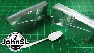 Injection Molding a Spoon  Designing making using [upl. by Eizzil]