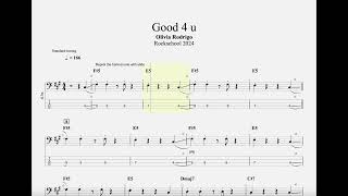 G3 Good 4 U Rockschool Bass 2024 Grade 3 tab [upl. by Swetlana]